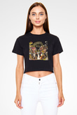 Cerebral Fix Siyah Crop Top Tişört