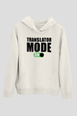 Çevirmen Beyaz Unisex Kapüşonlu Sweatshirt
