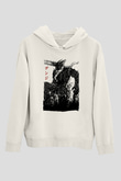 Chainsaw Man Baskılı Beyaz Unisex Hoodie