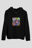 Chainsmokers Baskılı Unisex Siyah Hoodie