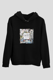 Chainsmokers Baskılı Unisex Siyah Hoodie