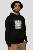 Chainsmokers Baskılı Unisex Siyah Hoodie