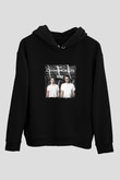 Chainsmokers Baskılı Unisex Siyah Hoodie