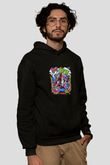 Chainsmokers Baskılı Unisex Siyah Hoodie