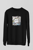 Chainsmokers Baskılı Unisex Siyah Sweatshirt