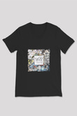 Chainsmokers Baskılı Unisex Siyah V Yaka Tişört
