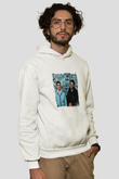 ChainsmokersBaskılı Beyaz Hoodie