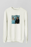 ChainsmokersBaskılı Beyaz Sweatshirt