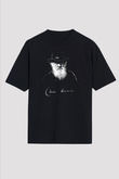 Charles Darwin Portre Baskılı Unisex Oversize Tişört - Tshirt