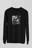 Charlie Chaplin Baskılı Unisex Siyah Sweatshirt