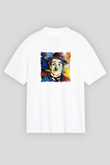 Charlie Chaplin Unisex Baskılı Beyaz Tişört