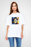 Charlie Chaplin Unisex Baskılı Beyaz Tişört