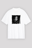 Charlie Chaplin Unisex Baskılı Beyaz Tişört