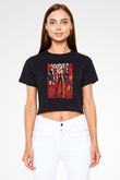 Charlie's Angels Siyah   Crop Top Tişört