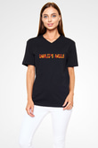 Charlie's Angels Siyah Unisex  V Yaka Tişört