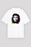 Che Guevara Beyaz Unisex Oversize Tişört T-Shirt
