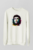 Che Guevara Beyaz Unisex Sweatshirt