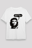 Che Guevara Beyaz Unisex Tişört T-Shirt - TişörtFabrikası