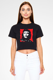 Che Guevara Siyah Crop Top Tişört