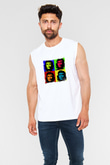 Che Guevara Unisex Baskılı Beyaz Kolsuz Tişört