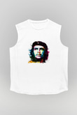 Che Guevara Unisex Baskılı Beyaz Kolsuz Tişört