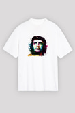 Che Guevara Unisex Baskılı Beyaz Tişört