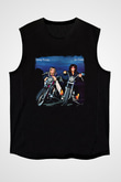 Cheap Trick Baskılı Unisex Siyah Kolsuz Tişört