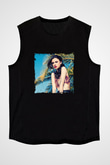 Cher Lloyd Baskılı Unisex Siyah Kolsuz Tişört