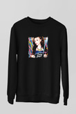 Cher Lloyd Baskılı Unisex Siyah Sweatshirt
