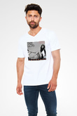 Cher Lloyd Beyaz Unisex V Yaka Tişört