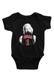 Chicago Bulls Baskılı Siyah Bebek Body - Zıbın