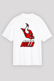 Chicago Bulls Beyaz Unisex Oversize Tişört T-Shirt