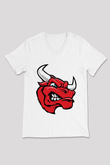Chicago Bulls Beyaz Unisex V Yaka Tişört