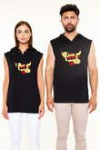 Chicago Bulls Siyah Unisex Kapüşonlu Kolsuz Tişört