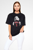 Chicago Bulls Siyah Unisex Oversize Tişört T-Shirt