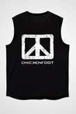 Chickenfoot Baskılı Unisex Siyah Kolsuz Tişört