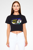 Chilly Willy Siyah Crop Top Tişört