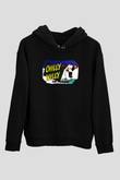 Chilly Willy Siyah Unisex Kapüşonlu Sweatshirt