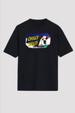 Chilly Willy Siyah Unisex Oversize Tişört