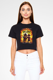 Chip'n Dale Rescue Rangers Siyah   Crop Top Tişört