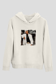 Chris Brown Baskılı Unisex Beyaz Kapüşonlu Sweatshirt