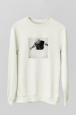 Chris Brown Baskılı Unisex Beyaz Sweatshirt