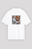 Chris Brown Baskılı Unisex Beyaz Tişört