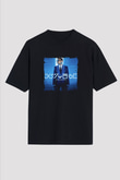 Chris Brown Baskılı Unisex Oversize Siyah Tişört
