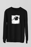 Chris Brown Baskılı Unisex Siyah Sweatshirt
