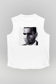 Chris Brown Beyaz Unisex Kolsuz Tişört