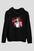 Chris Brown Siyah Unisex Kapüşonlu Sweatshirt