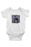 Chris Webby Baskılı Unisex Beyaz Bebek Body - Zıbın