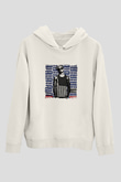 Chris Webby Baskılı Unisex Beyaz Kapüşonlu Sweatshirt