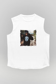 Chris Webby Baskılı Unisex Beyaz Kolsuz Tişört
